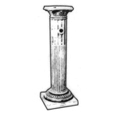 fontana in cotto: h 110 cm diametro 34 cm
